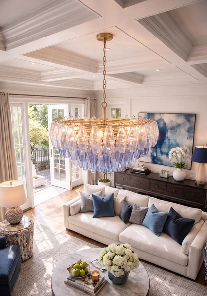 Modern Dual-tone Glass Chandelier livingroom lighting