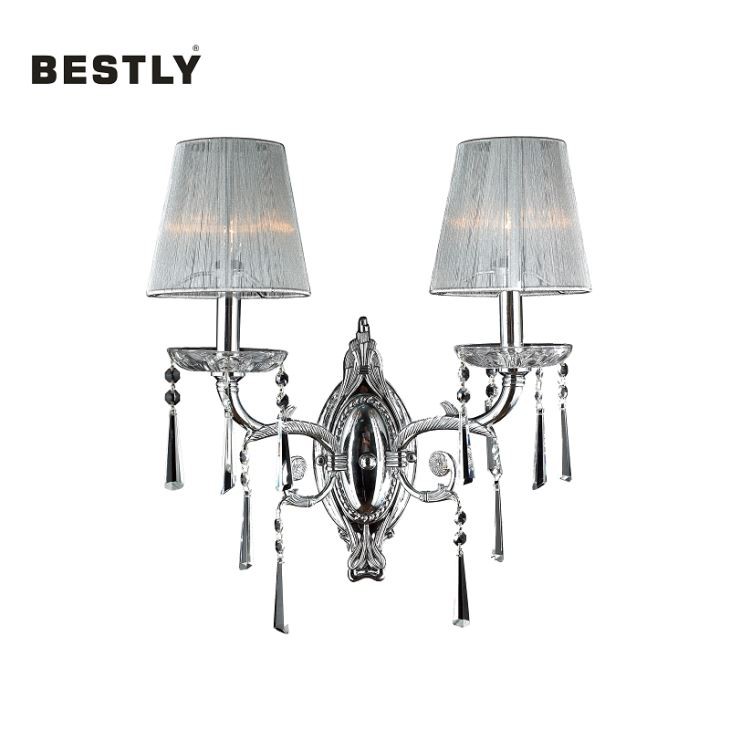 Lampu Dinding Kristal moden & Sconces Dengan Cahaya-2 Lampu