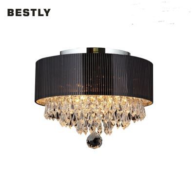 Lampu Siling Crystal Modern Dengan Shade